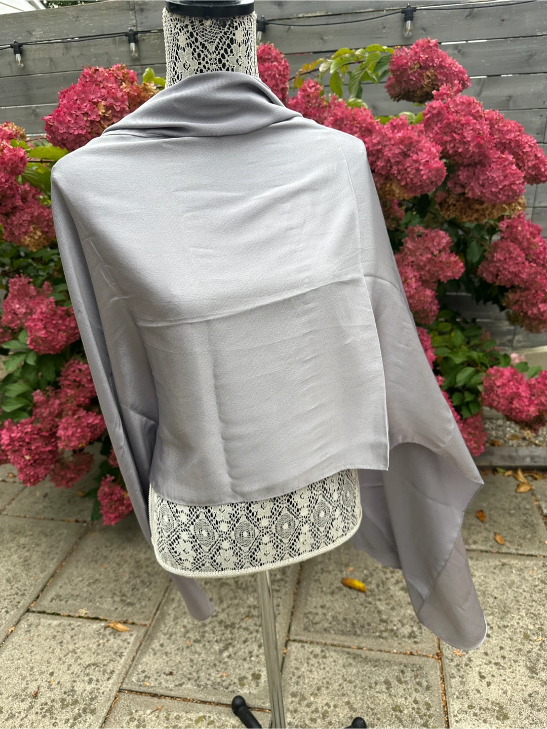 Silver  Silky Shawl - New - $10