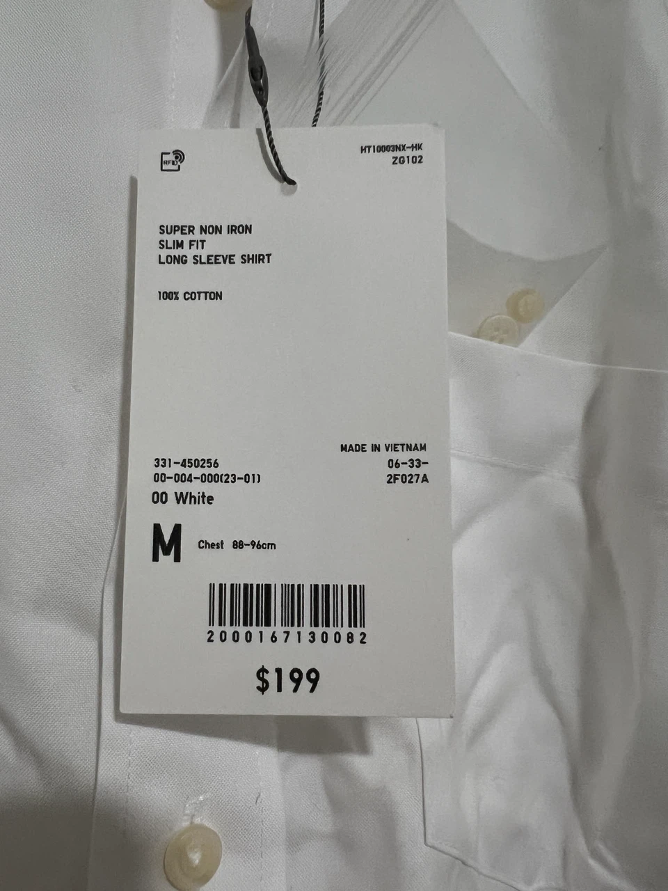 UNIQLO (100% New) White Super Non-Iron Slim Fit Business Shirt - photo 3