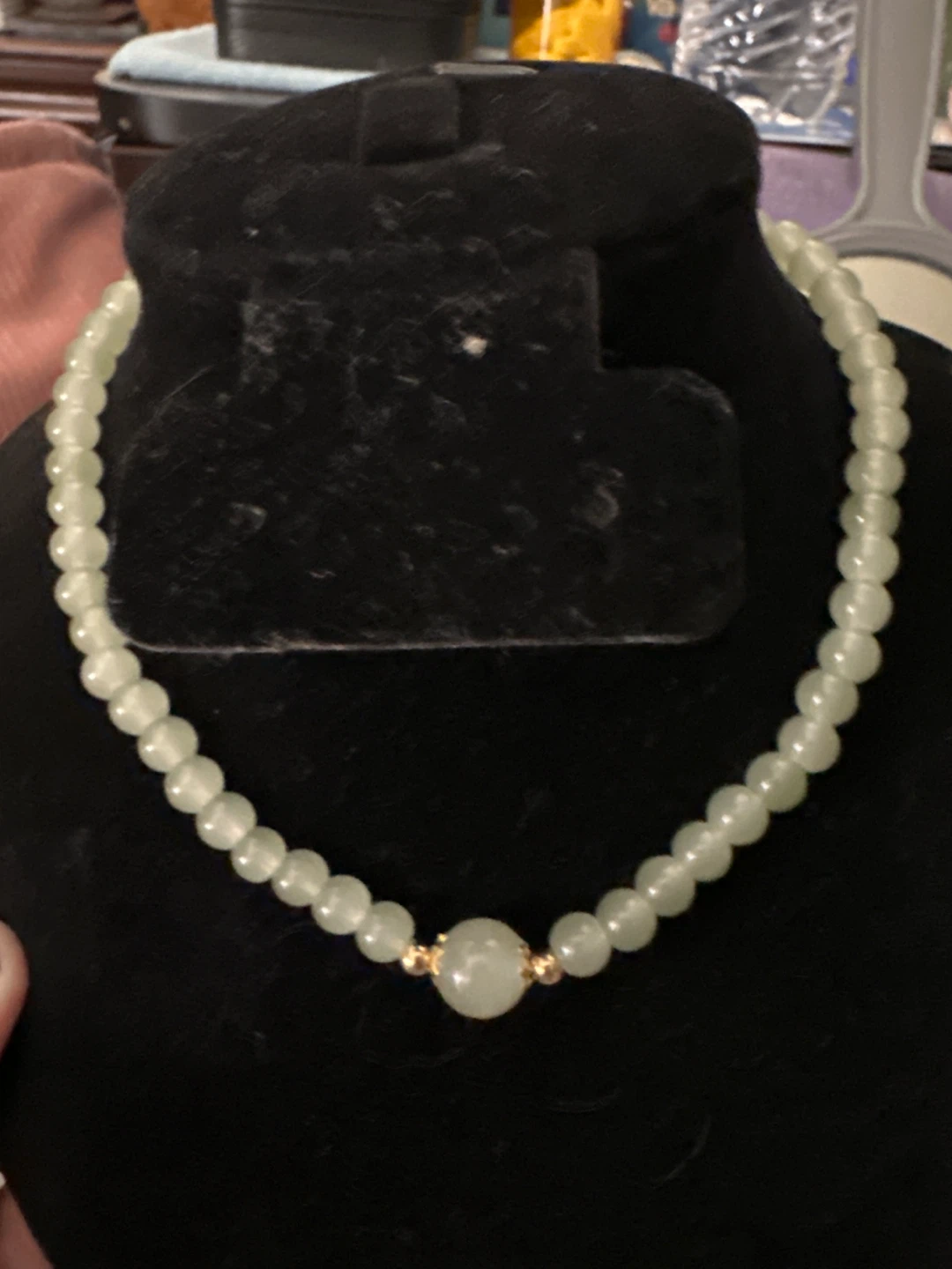 Light Green Bead Necklace - photo 2