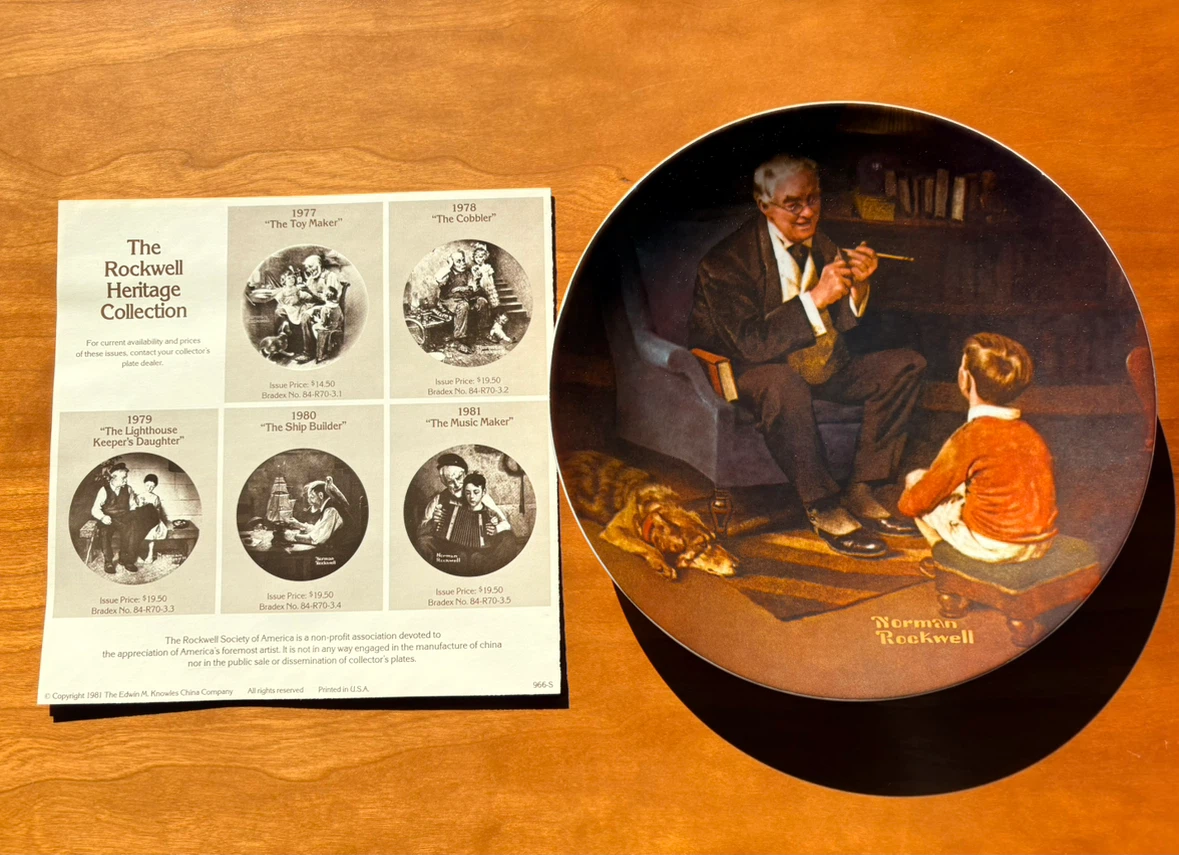 Norman Rockwell The Tycoon Collector Plate
