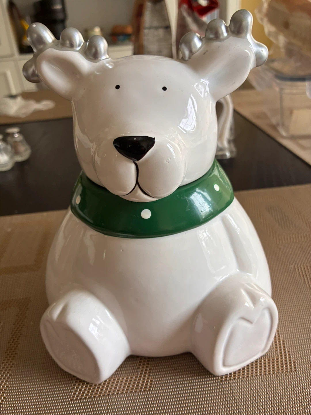 Ceramic Reindeer Holiday Cookie Jar - photo 2