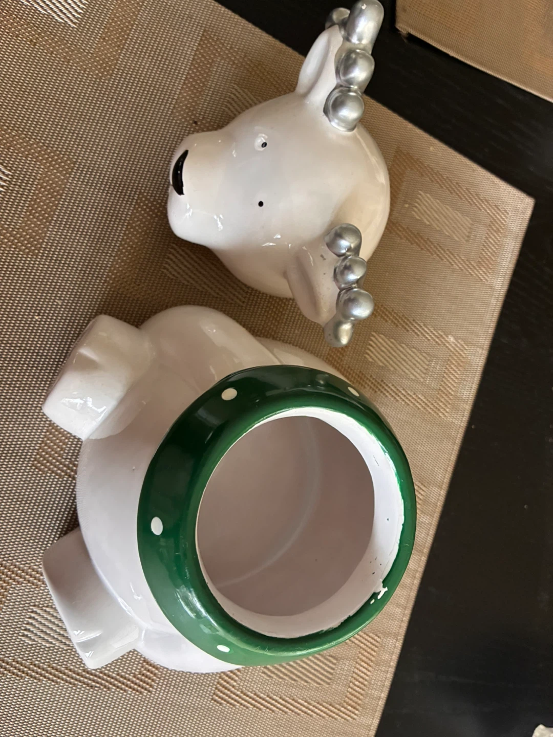 Ceramic Reindeer Holiday Cookie Jar - photo 3