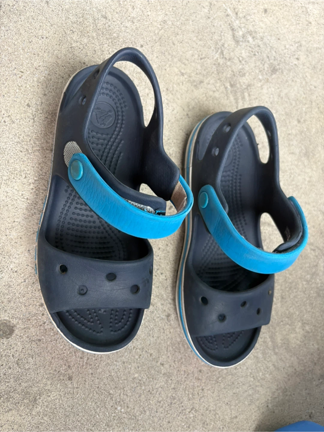 Crocs Sandals Navy and Blue Size J1