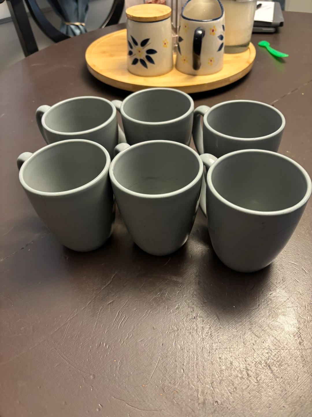Set of six corelle cups