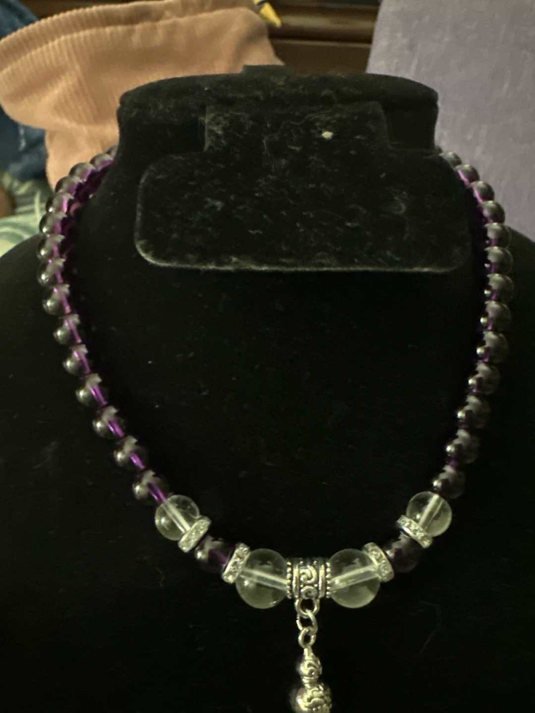 Purple and Clear Beaded Bracelet - photo 4