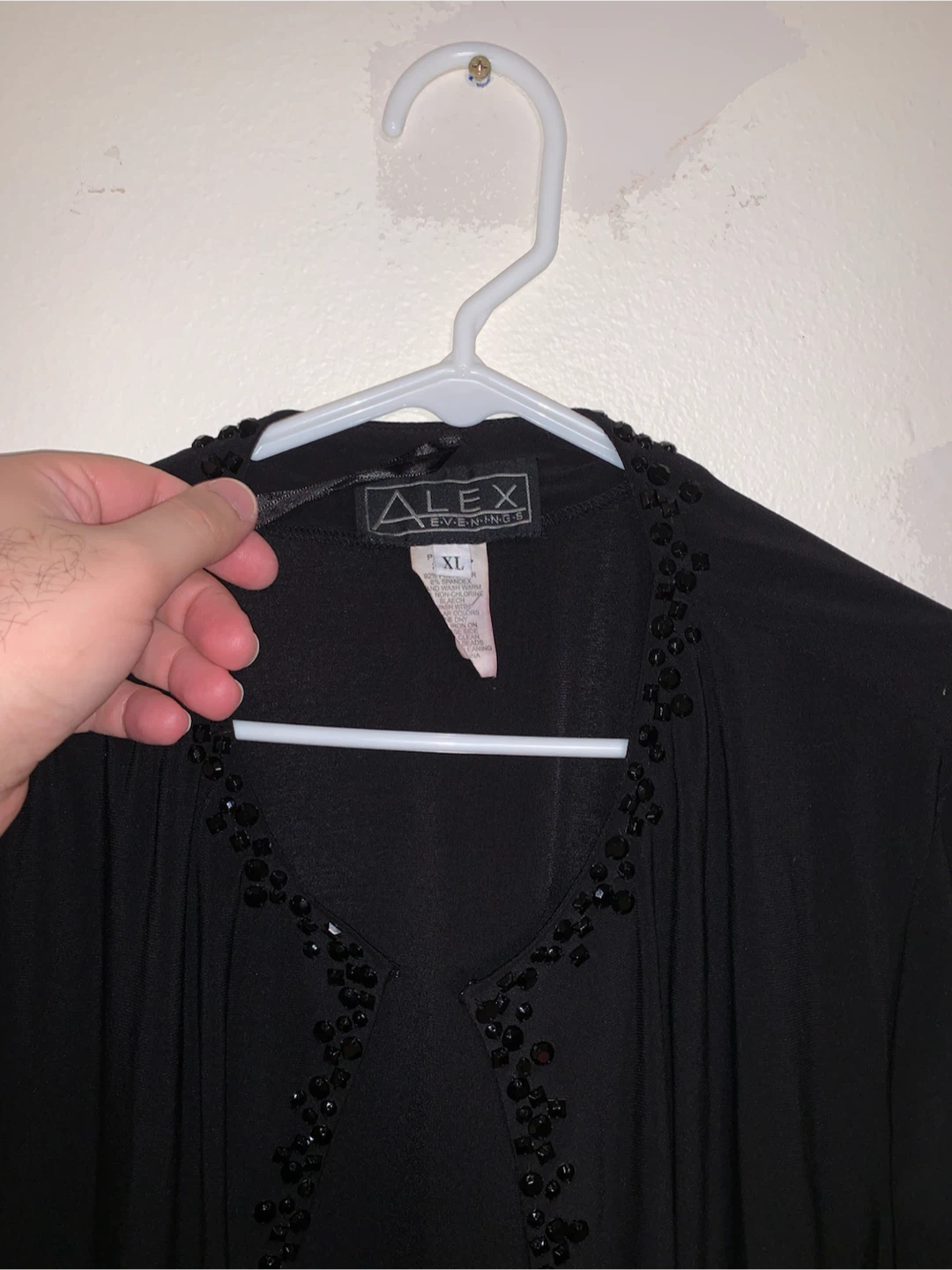 Alex Evenings Beaded Black Jacket XL - photo 5