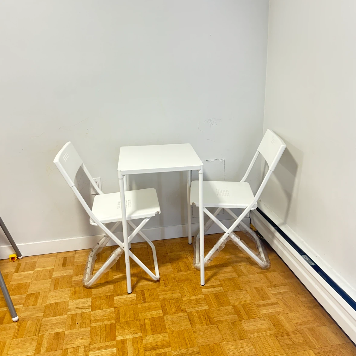 IKEA Toreboda white folding table and chairs set