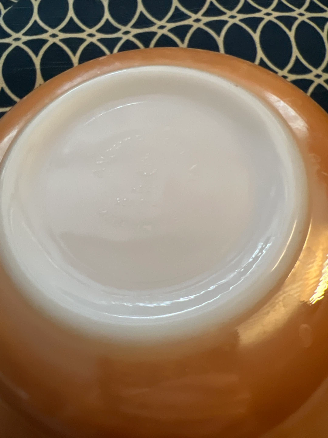 Vintage Anchor Hocking Orange Iridescent Glass Bowl - photo 3
