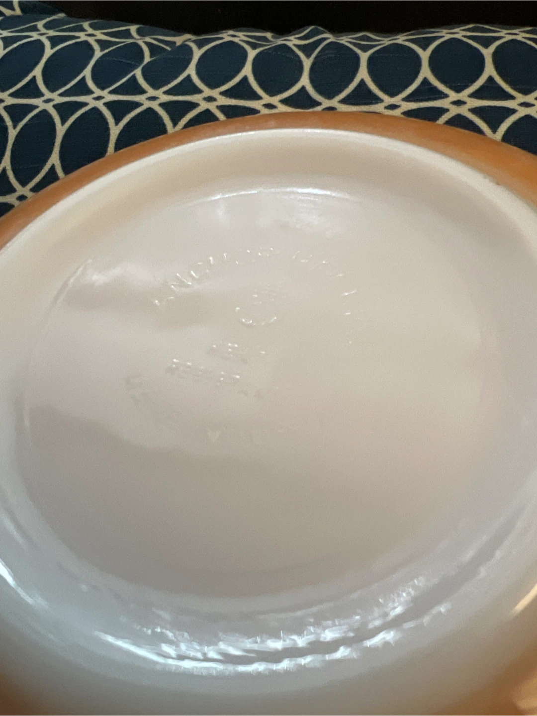 Vintage Anchor Hocking Orange Iridescent Glass Bowl - photo 4
