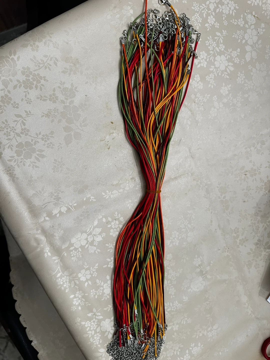 Set of Multicolor Waxed Cord Necklace Strings - photo 2