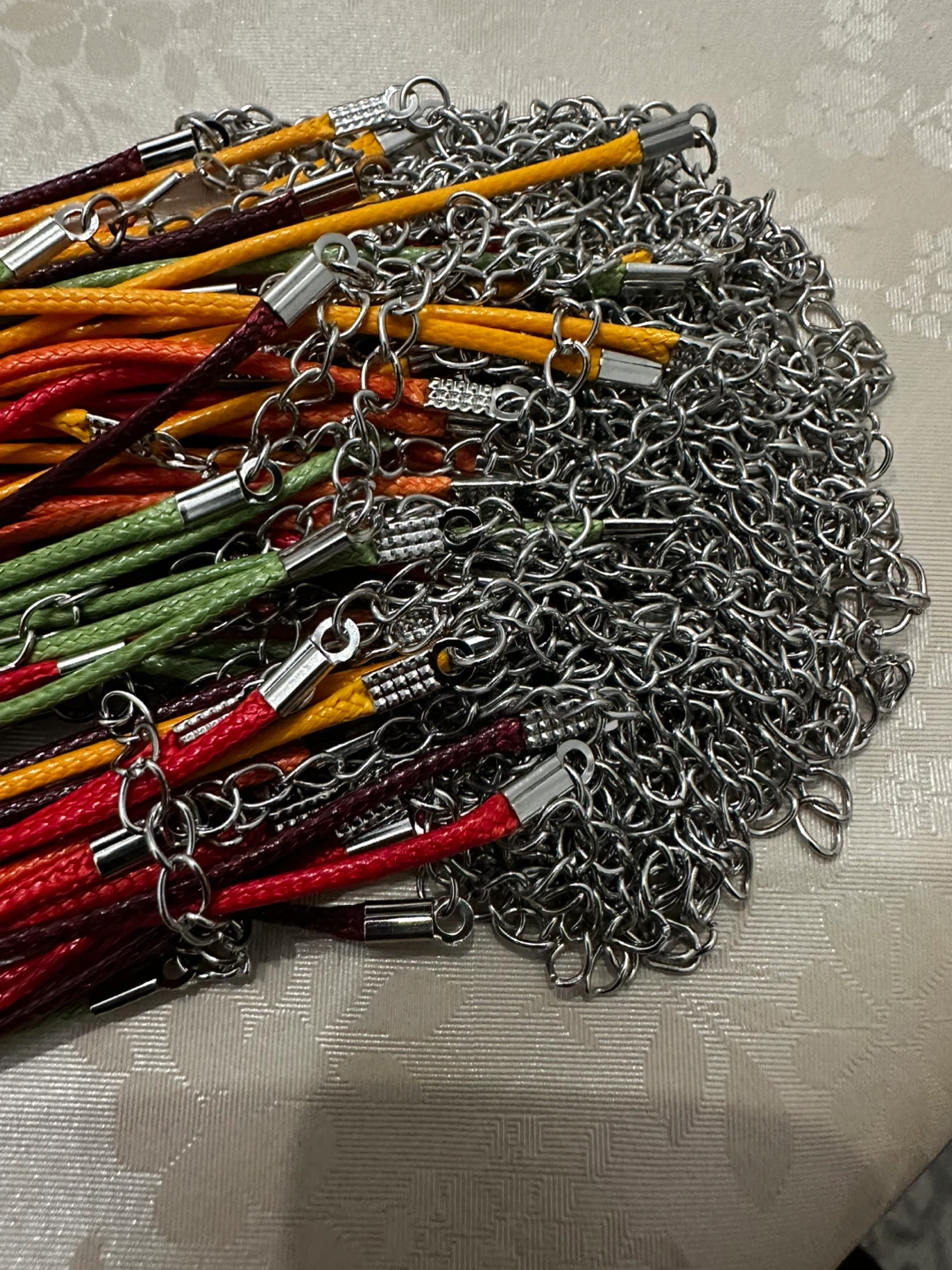 Set of Multicolor Waxed Cord Necklace Strings - photo 3