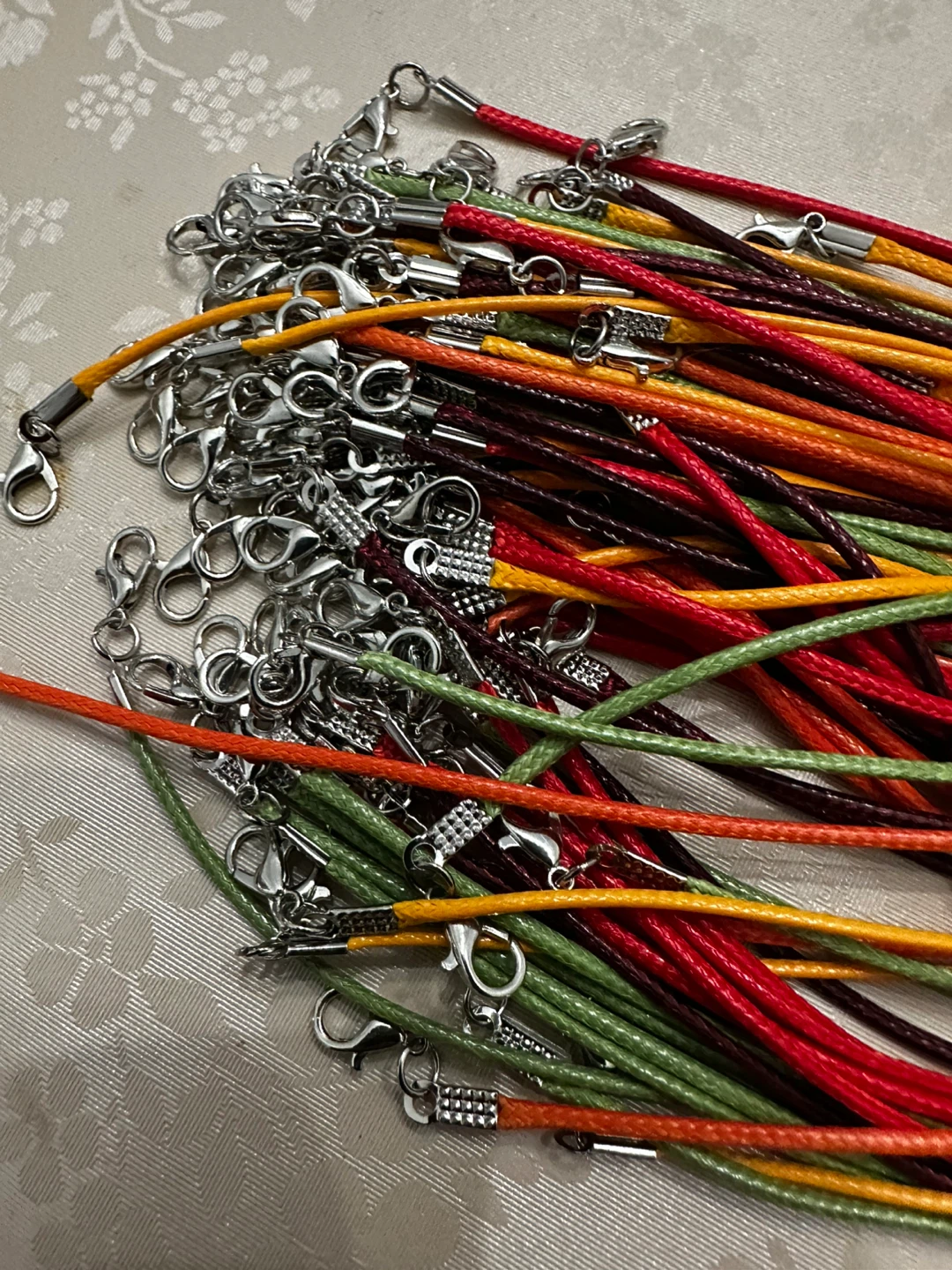 Set of Multicolor Waxed Cord Necklace Strings - photo 4