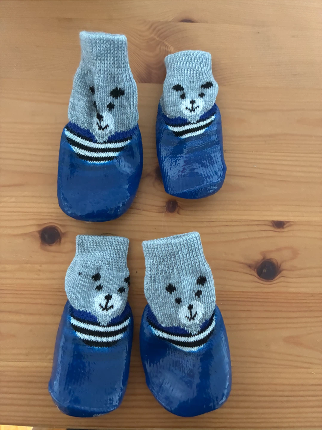 Set of 4 blue dog socks - photo 2