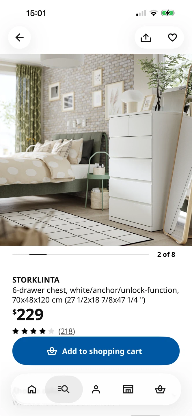IKEA Storklinta 6-Drawer Chest - photo 2