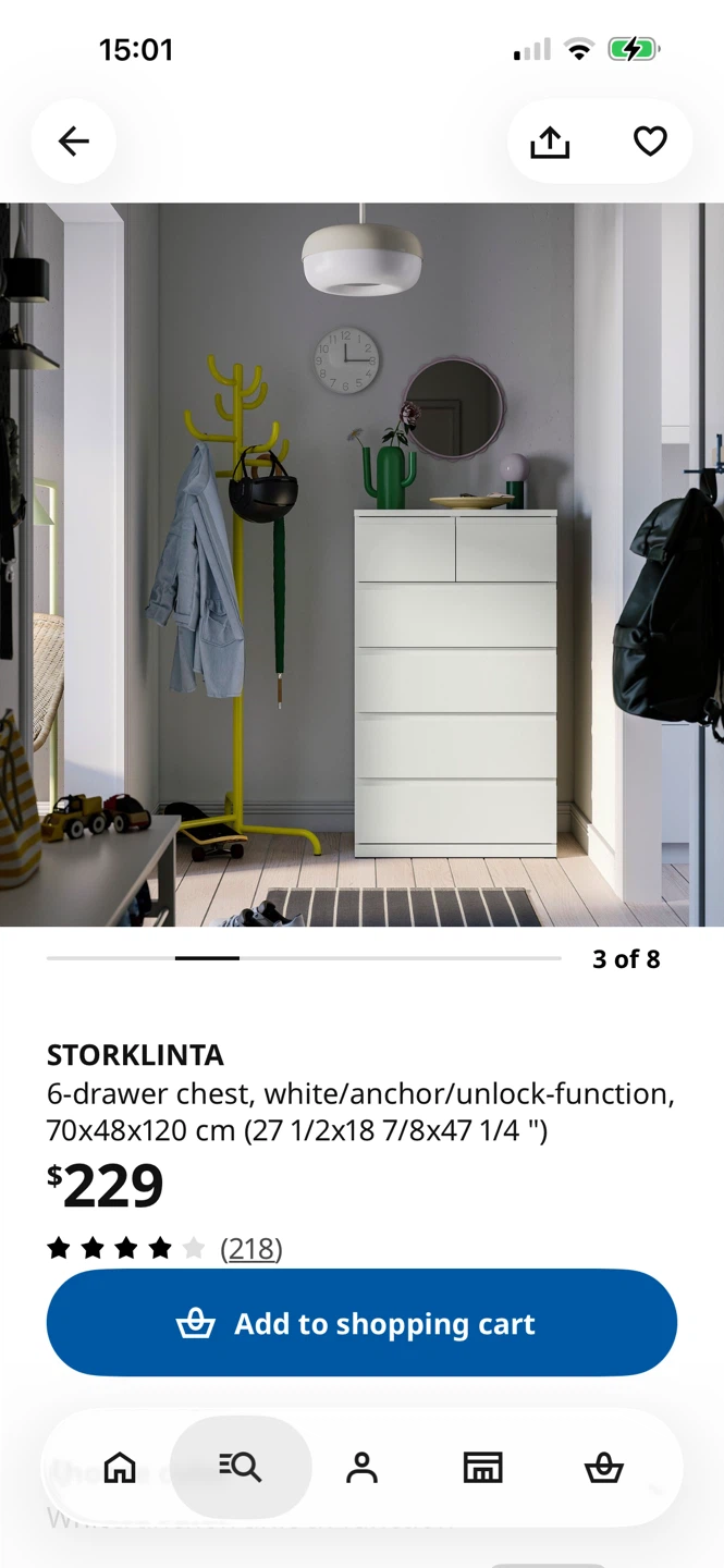 IKEA Storklinta 6-Drawer Chest - photo 3