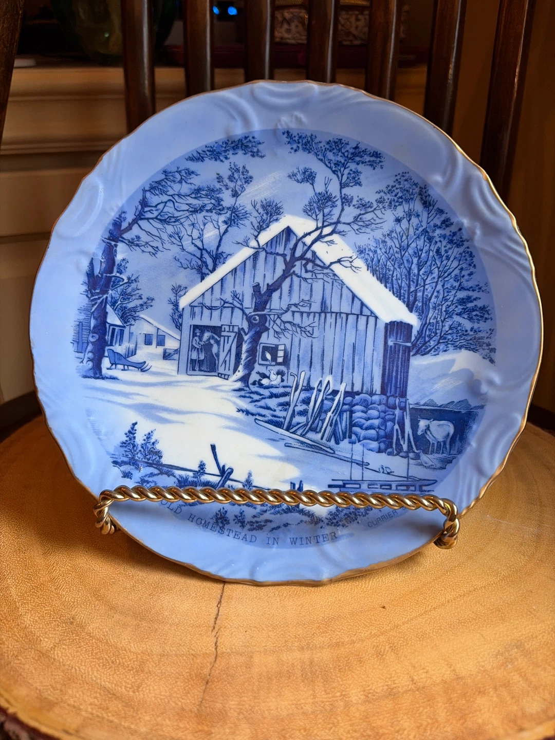 Currier & Ives The Homestead in Winter Decorative Plates