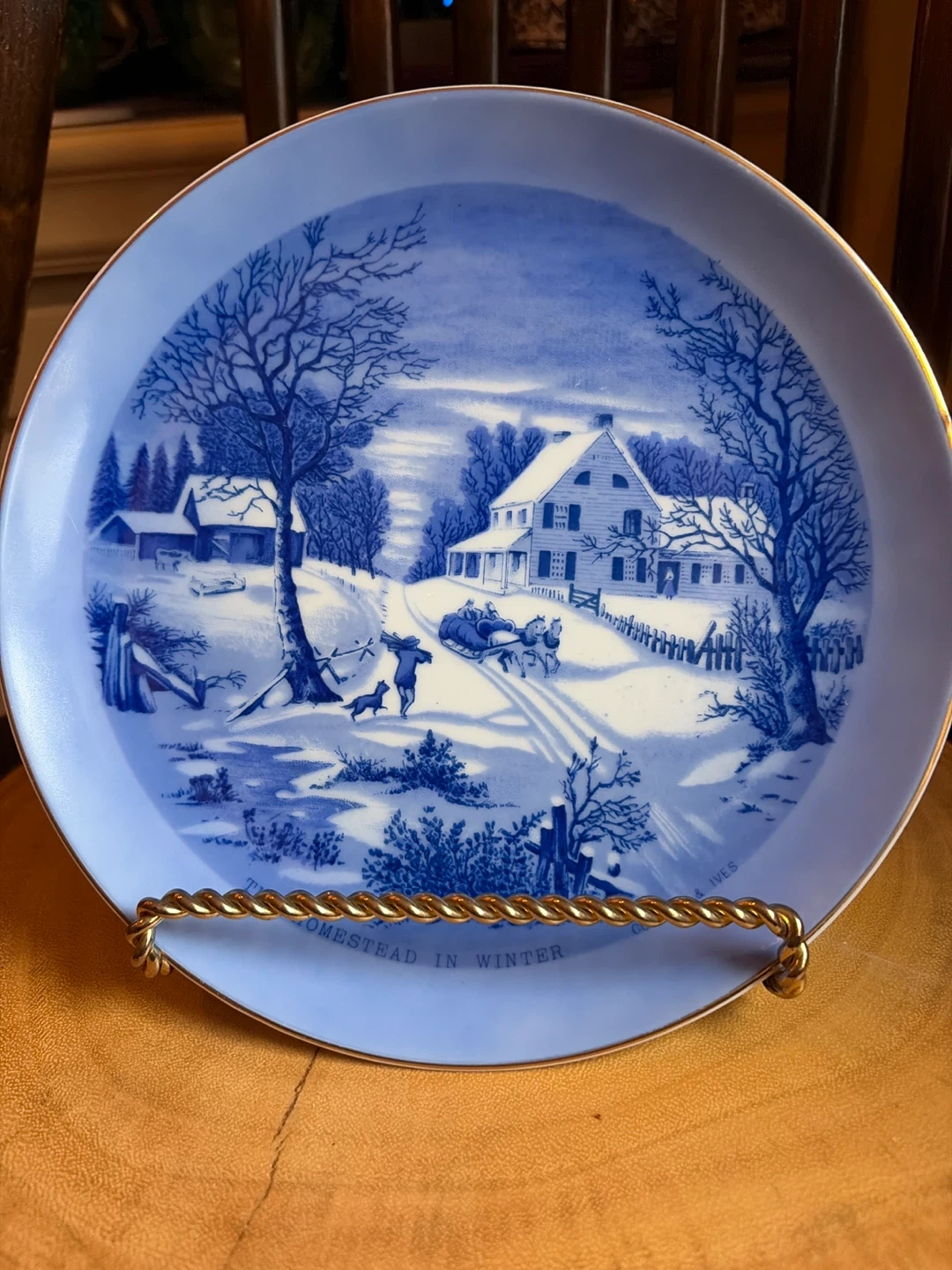 Currier & Ives The Homestead in Winter Decorative Plates - photo 3