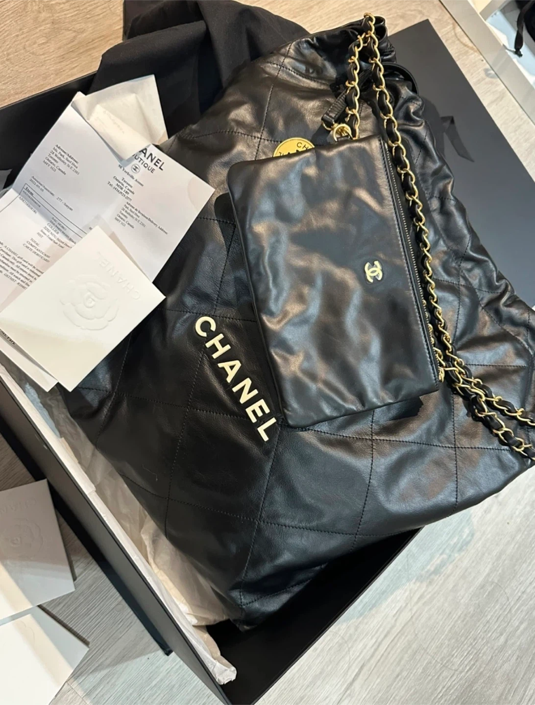Chanel 22 Large Handbag - Black - photo 2