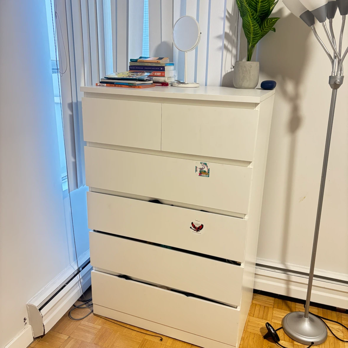 White IKEA Dresser with 6 Drawers - photo 2