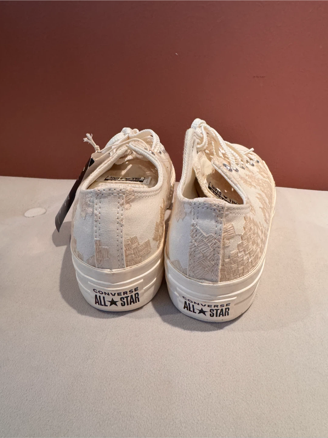 Converse All Star Platform Sneakers Cream Size 8 US - photo 3