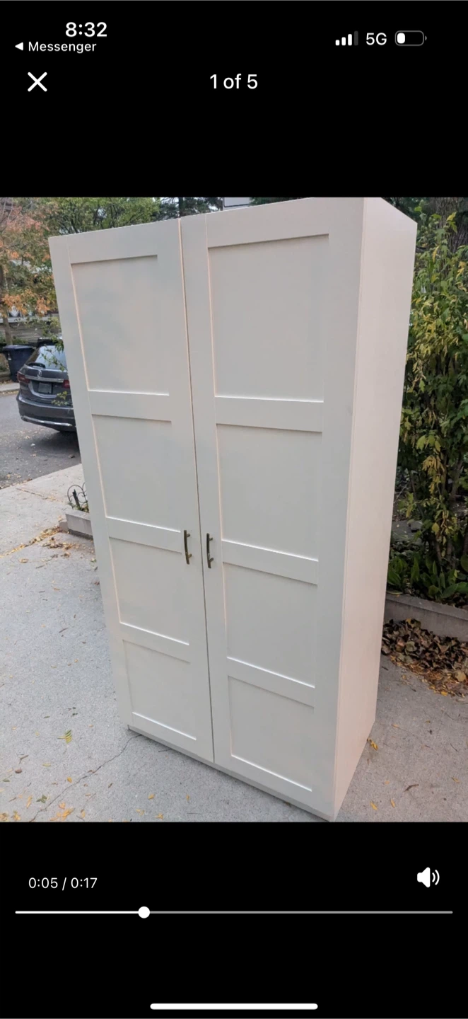 White IKEA PAX Wardrobe