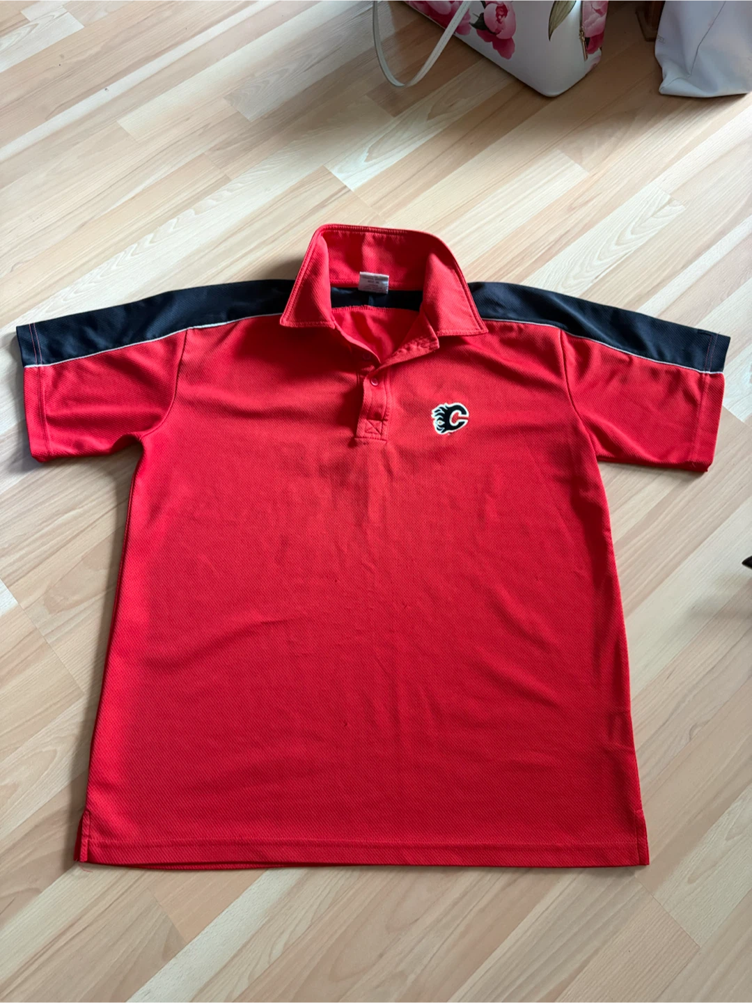 Men’s Flames Golf Shirt Size Large