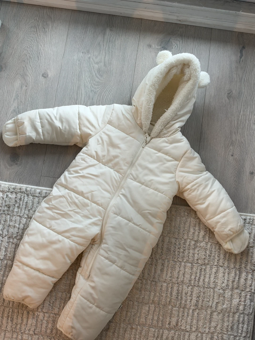 Carter's cream baby snowsuit 18 months