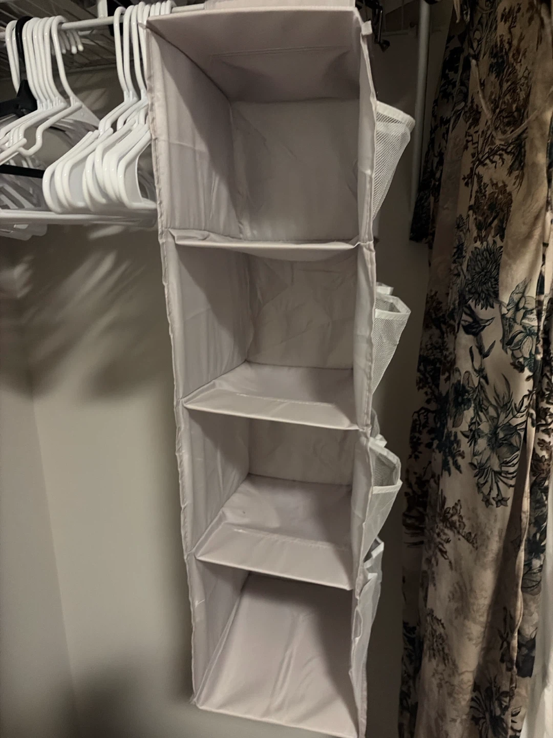 Hanging Closet Organizer with Mesh Side Pockets