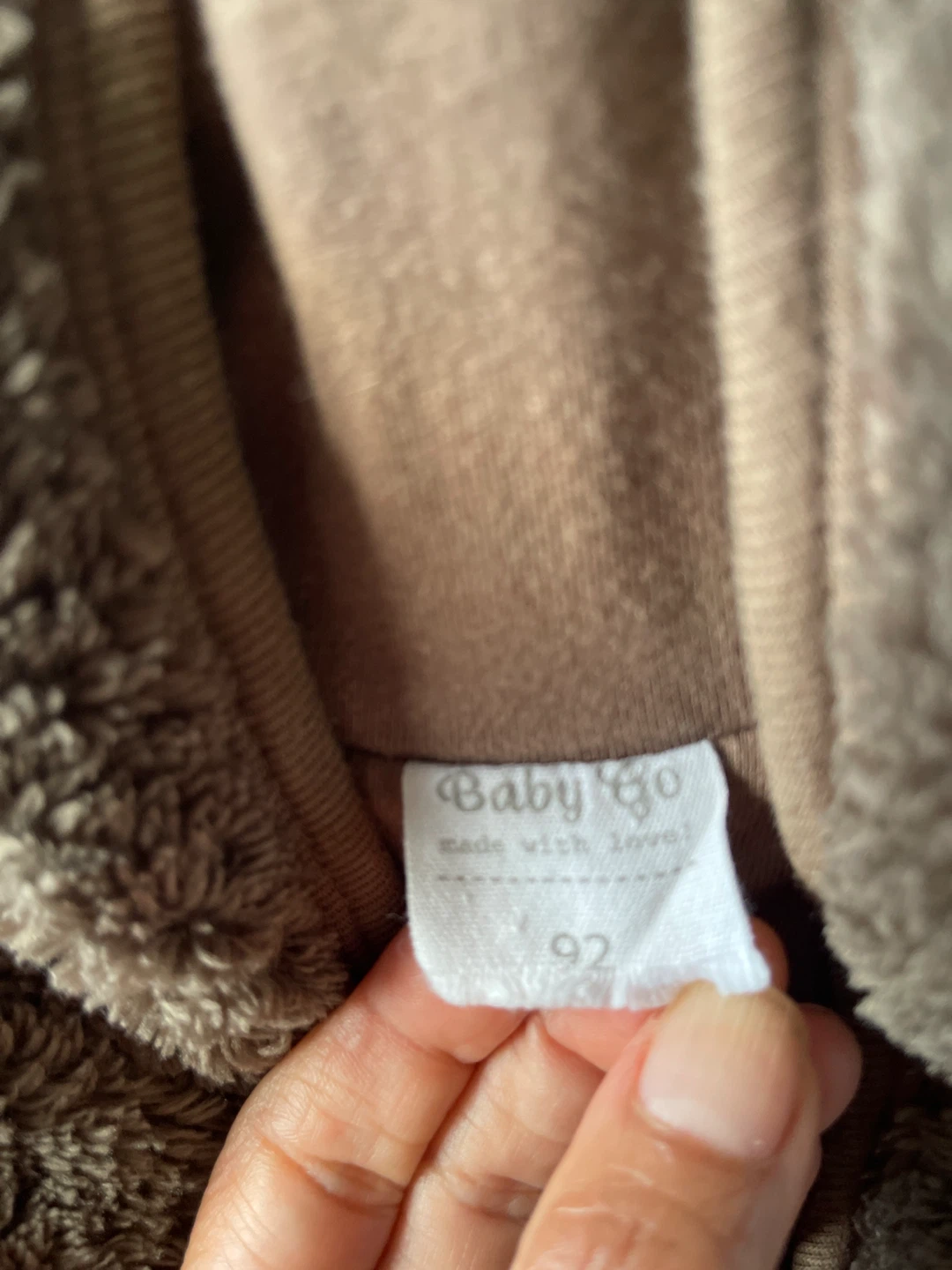 Baby Go Brown Fuzzy Bear Hoodie Jacket - photo 2
