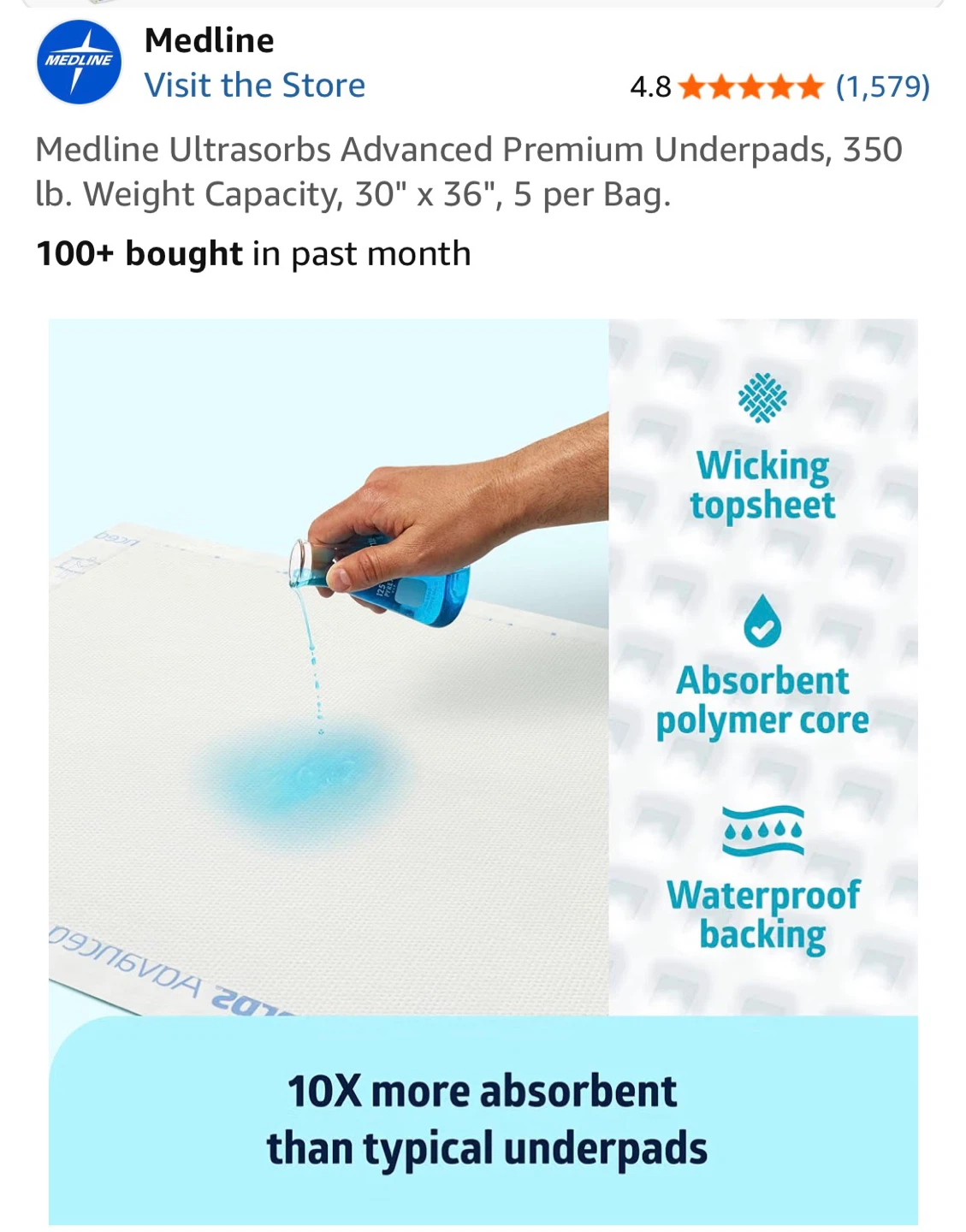 Medline Ultrasorbs Advanced Premium Underpads - photo 5