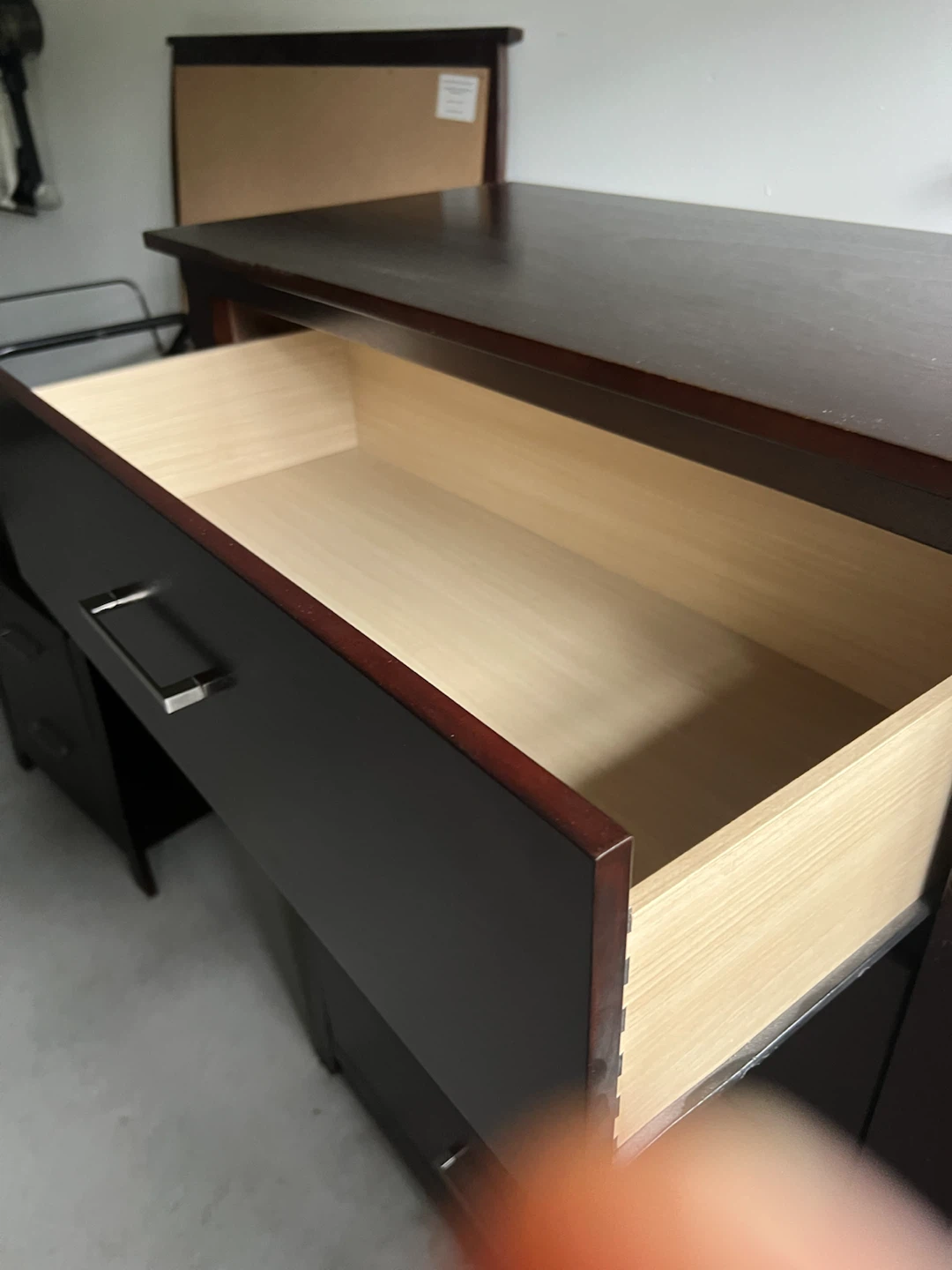 Dark Brown 5-Drawer Wooden Dresser - photo 2