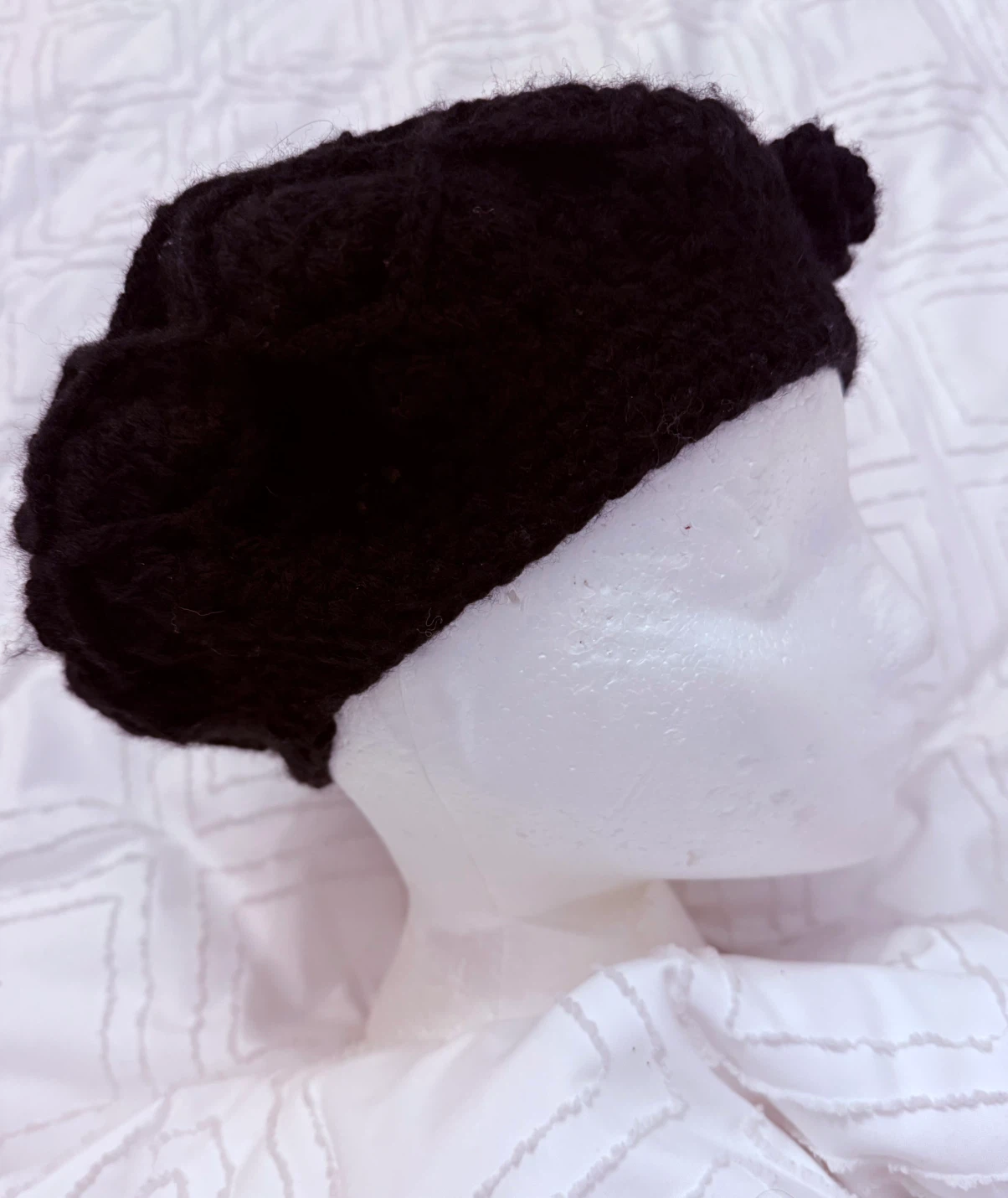 Black Crocheted Beret - photo 2