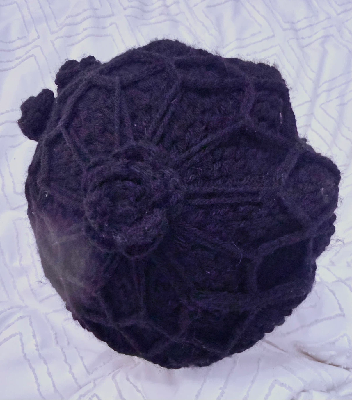 Black Crocheted Beret - photo 3