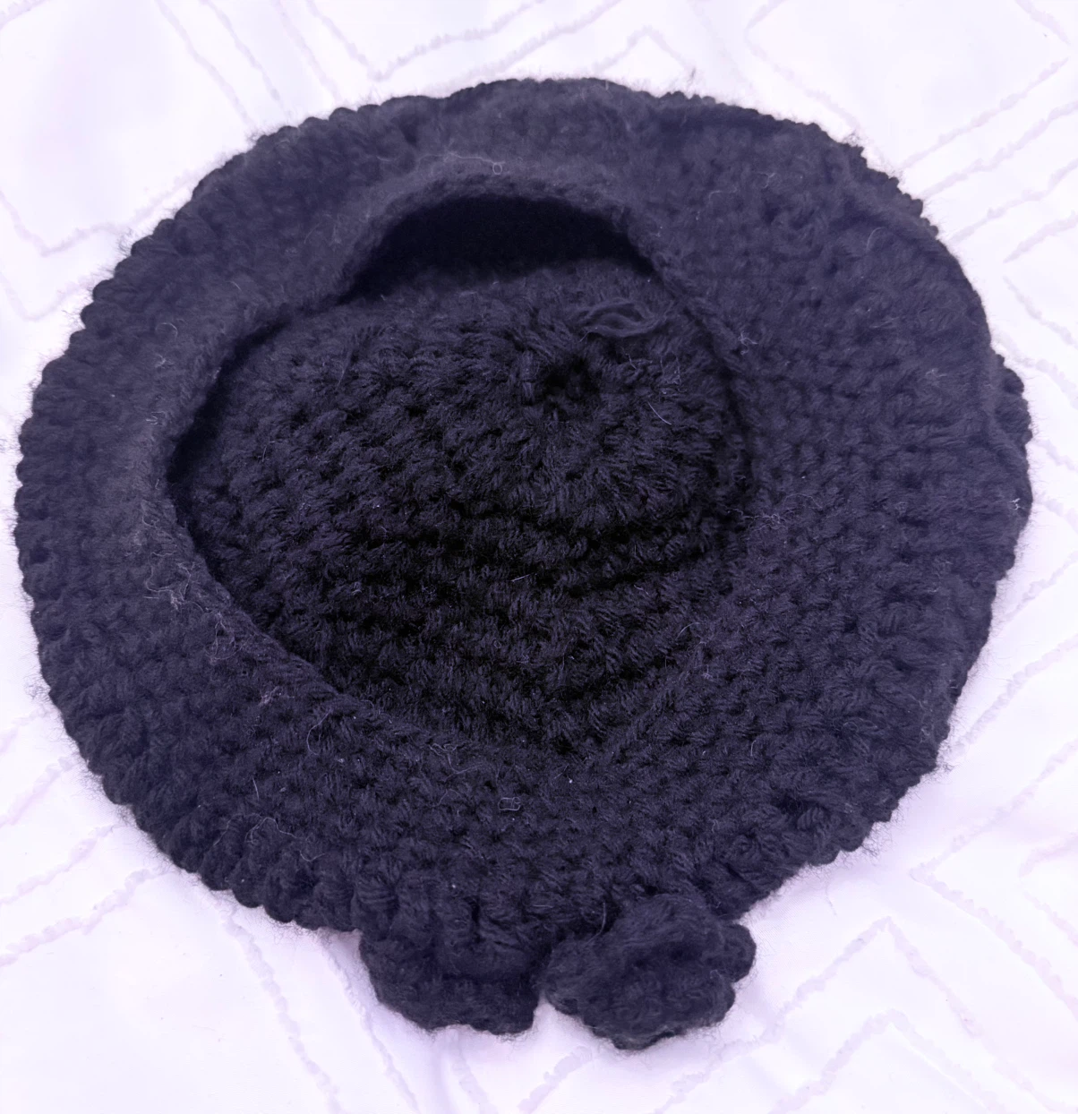 Black Crocheted Beret - photo 5
