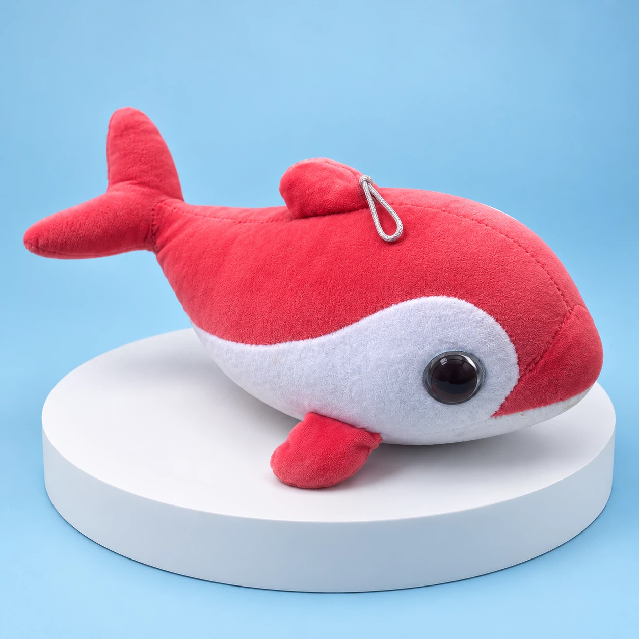 Red and White Whale Plush Toy - photo 2