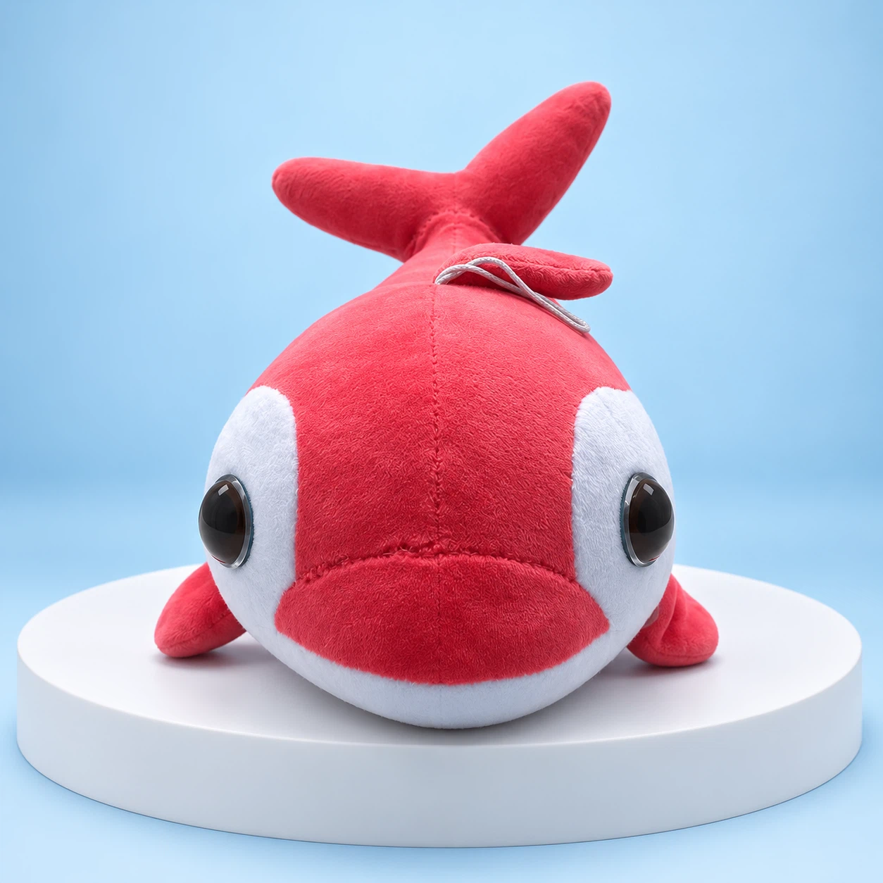 Red and White Whale Plush Toy - photo 3