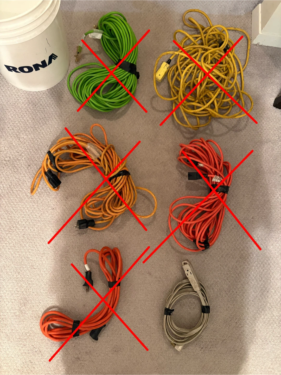 Assorted Electrical Extension Cords