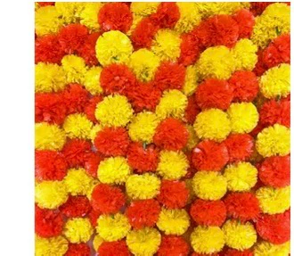 Artificial Marigold Flower Garland Set