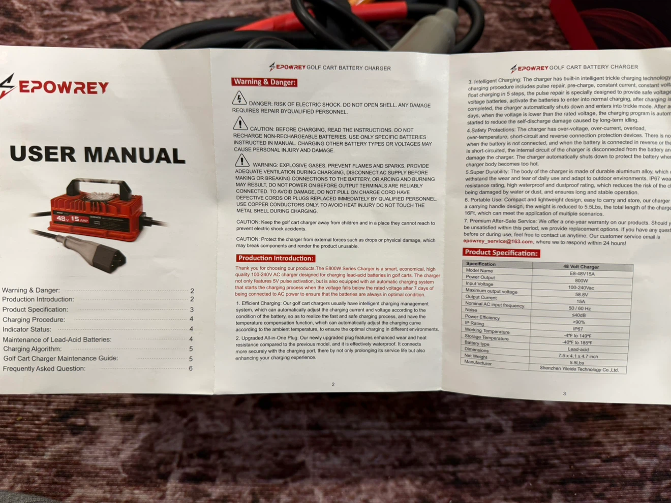 Epowrey 48V Golf Cart Smart Charger - photo 5