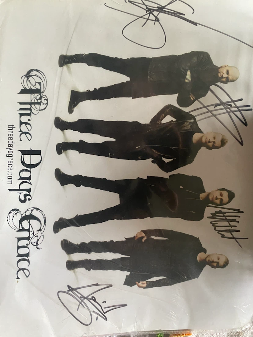 Three Days Grace Autographed Poster