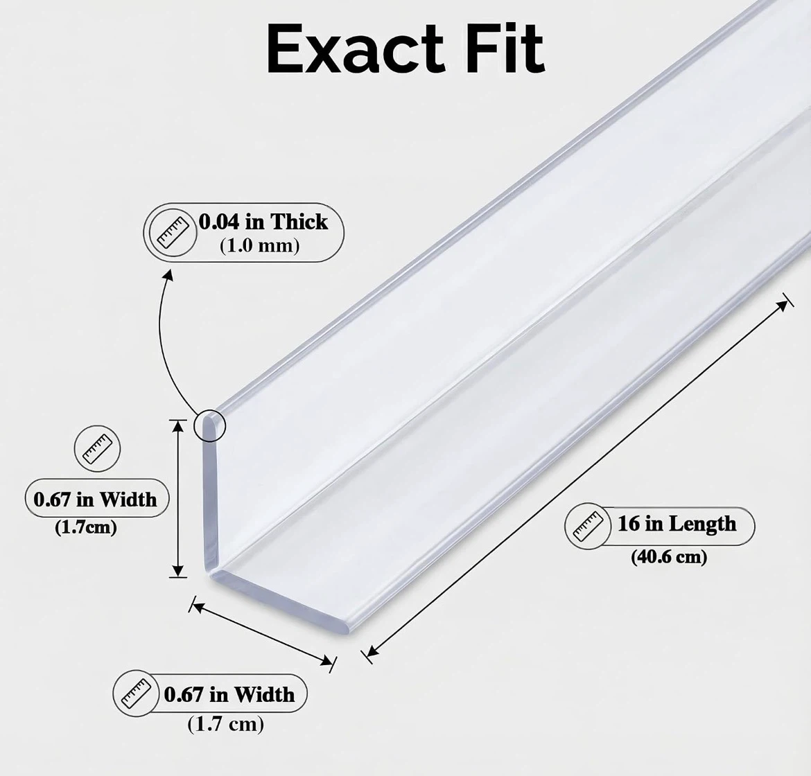 Clear L-Shaped Wall Corner Guards - photo 3