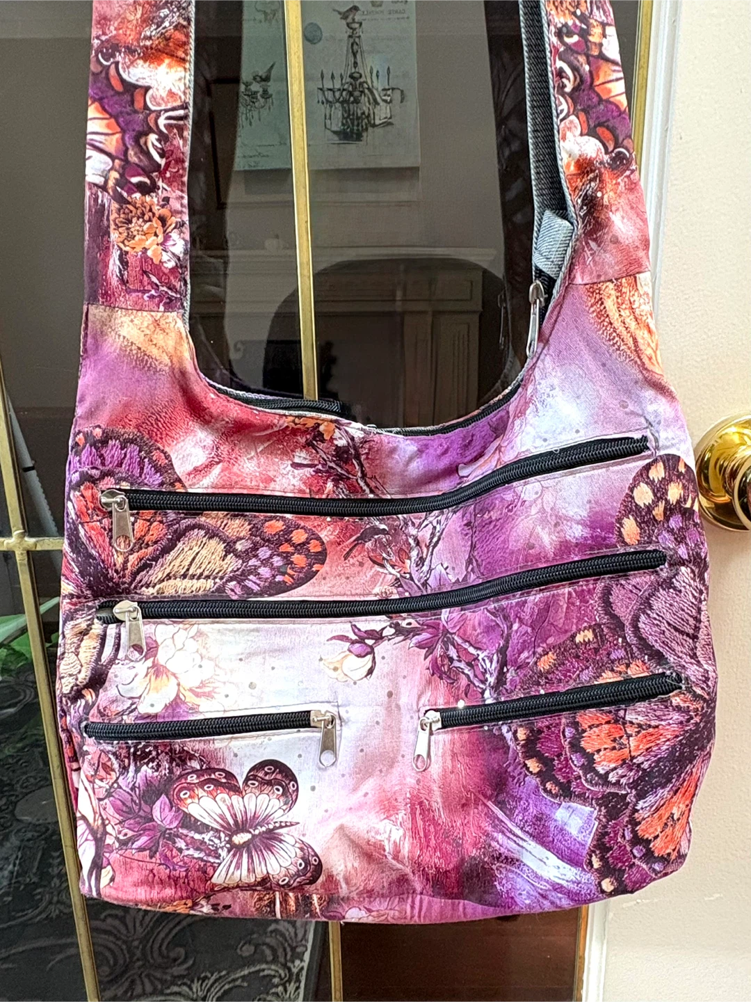 Butterfly Print Hobo Crossbody Bag - photo 4