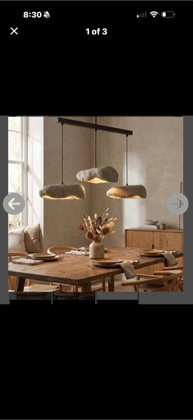 BRAND NEW 3-Light Stone Pendant linear Chandelier - photo 2
