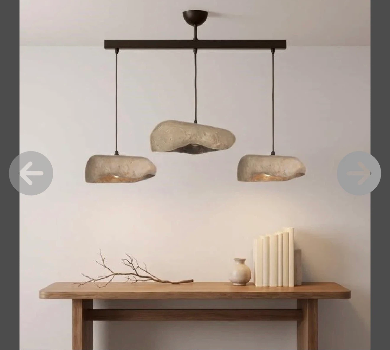 BRAND NEW 3-Light Stone Pendant linear Chandelier - photo 3