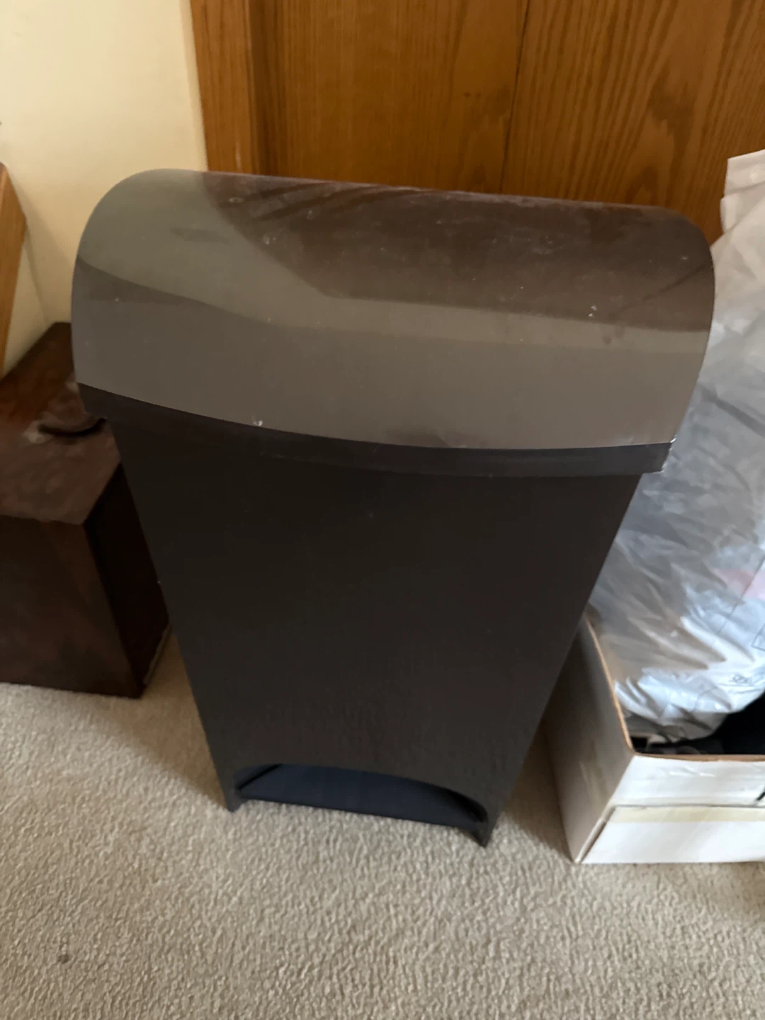 Dark Brown Pedal Trash Can