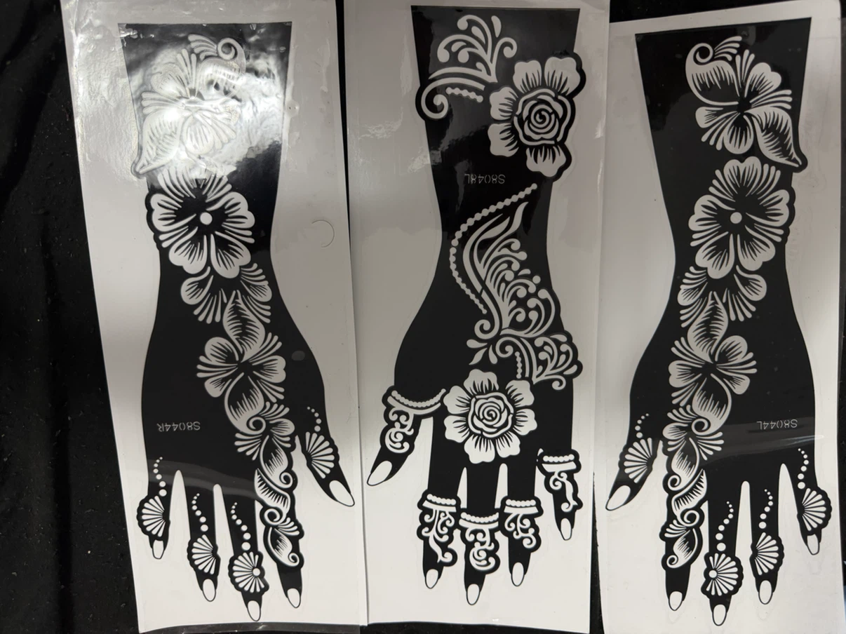 Henna Tattoo Stencil Stickers Set