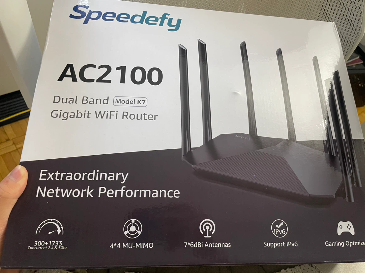 Speedefy AC2100 Dual Band Gigabit WiFi Router Model K7 - photo 3
