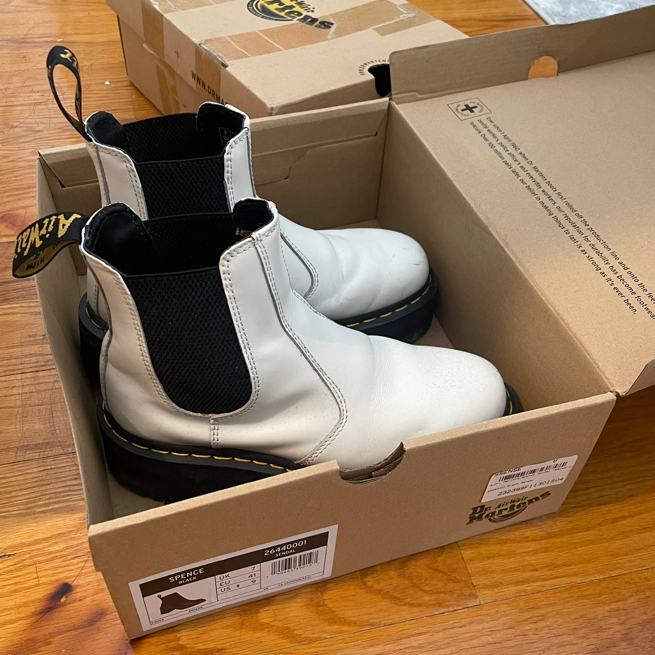 Dr. Martens White Chelsea Boots