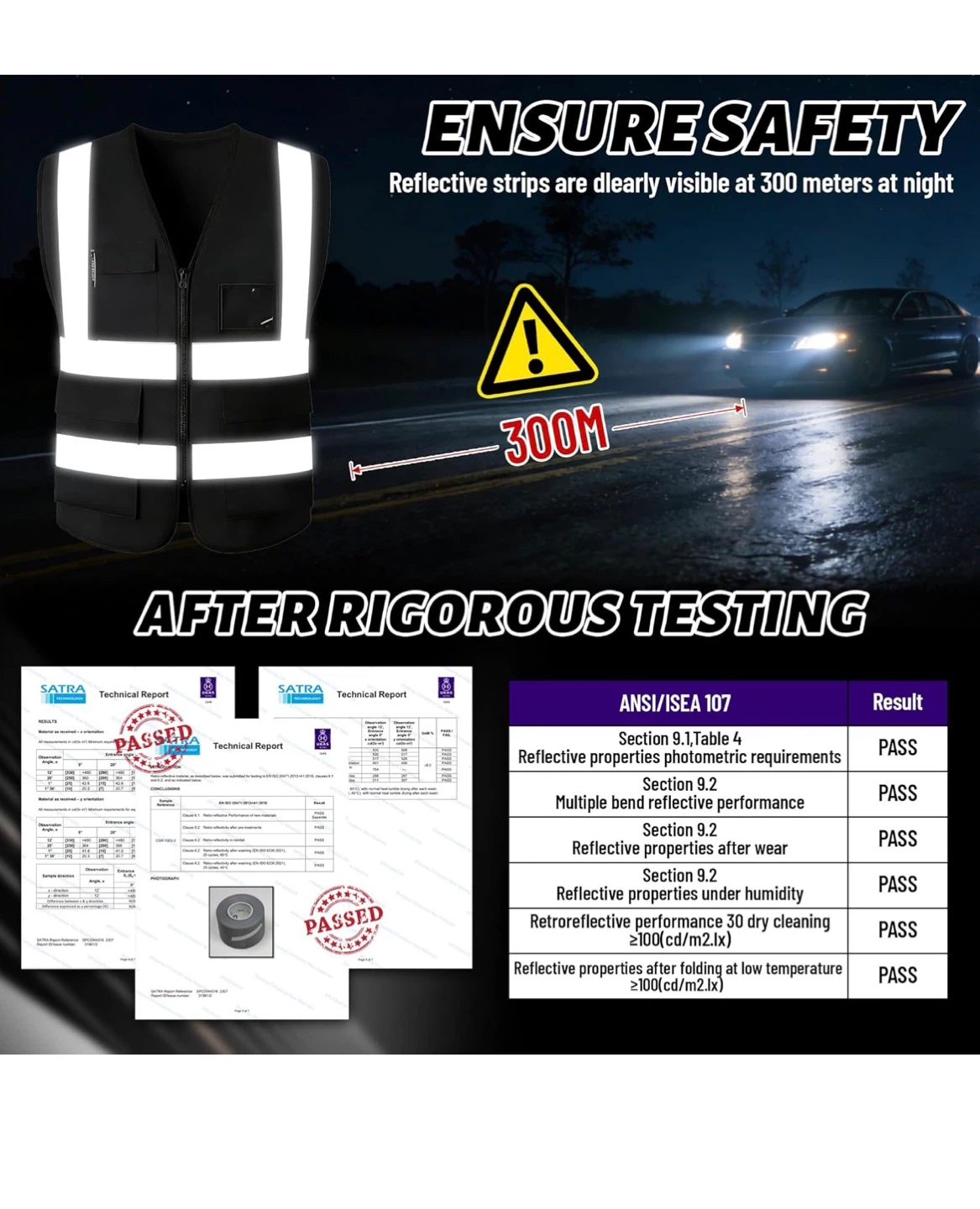 Reflective Safety Vest with Multiple Pockets 3XL - photo 3