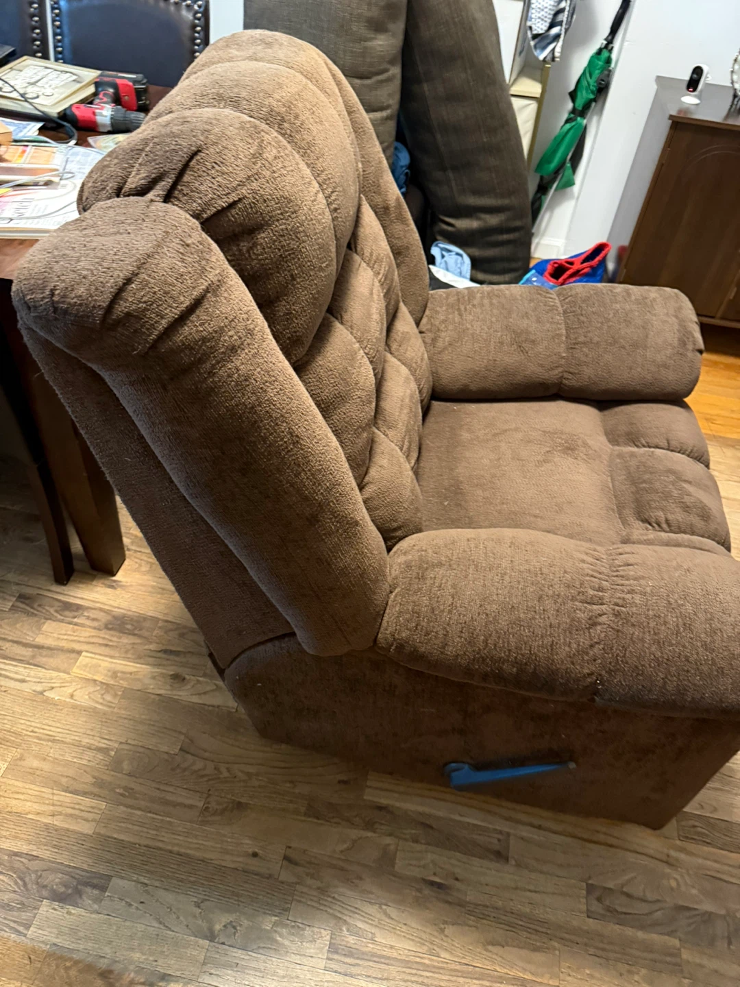 Brown Fabric Manual Recliner Chair - photo 2